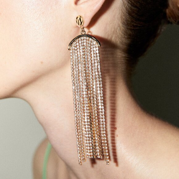 Mango Crystal Waterfall Earrings - Picture 3 of 9